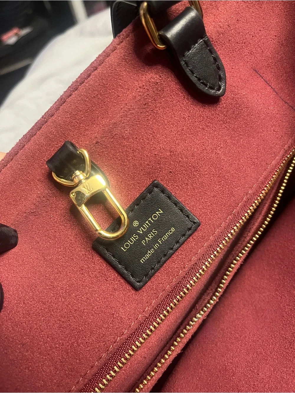 Authentic Louis Vuitton OnTheGo MM Tote — Black/Beige Monogram Empreinte